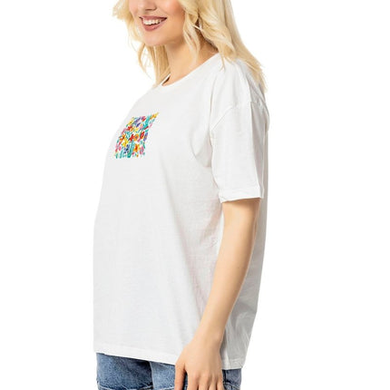 To's - Flower Field Oversize T-Shirt - Tişört