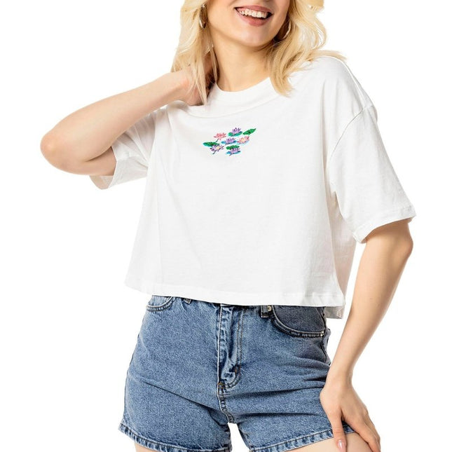 To's - Lotus Crop T-Shirt - Tişört