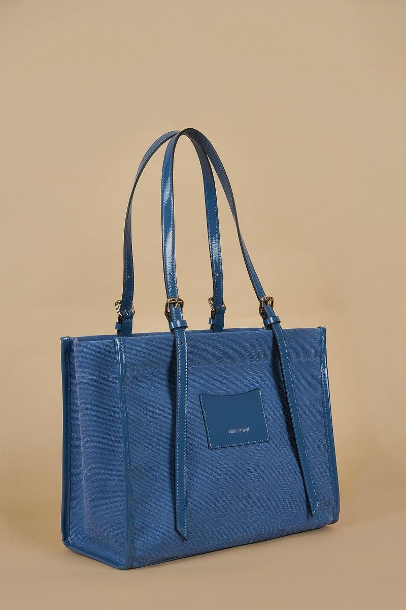 Twinsaction - Kanvas Tote Blue - Tote Çanta