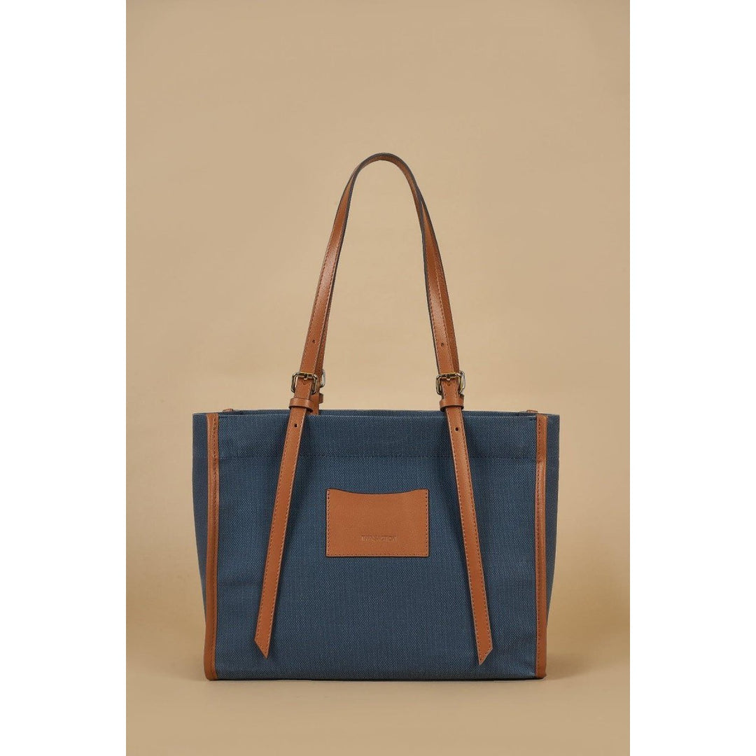 Twinsaction - Kanvas Tote Denim Blue - Tote Çanta