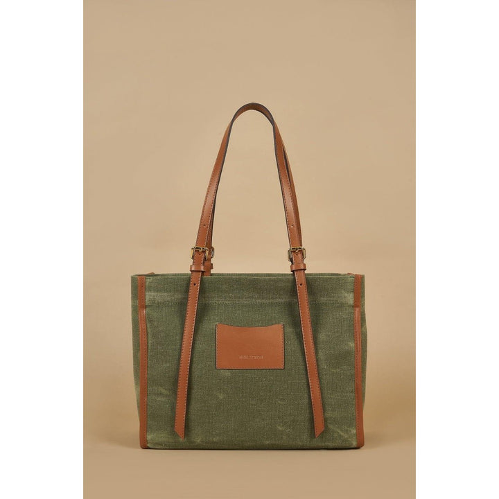 Twinsaction - Kanvas Tote Green - Tote Çanta