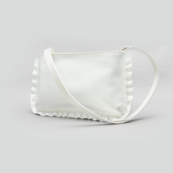 Twinsaction - Twinsaction Frilly Clutch Deri Askılı Çanta - Clutch