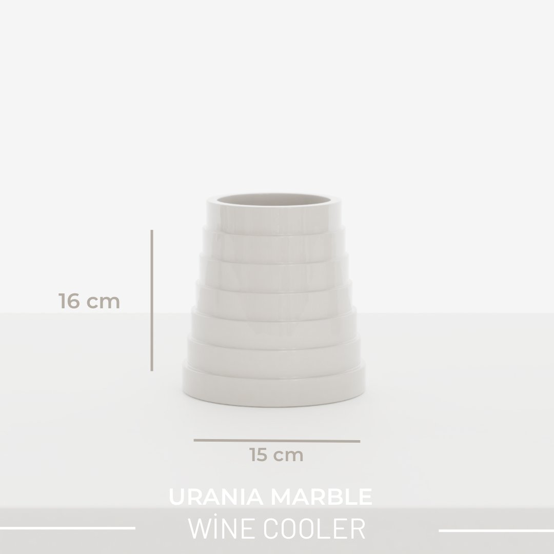 Urania Design - Katman Mermer Şarap Soğutucu - İçecek Soğutucu