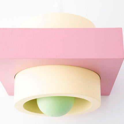 Womodesign - Donut Masa Lambası / Pembe-Sarı-Yeşil - Masa Lambası